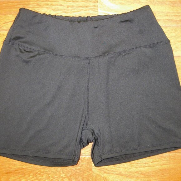 Spandex Compression Shorts Ladies Size Large  Black Dance-Cheerleading-Exercise - Picture 1 of 2